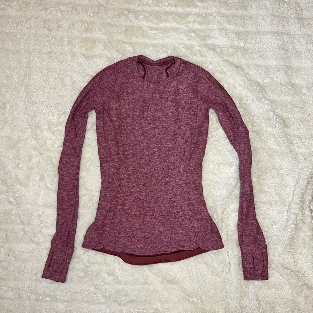 Lululemon Long Sleeve Top Heather Red Size 4